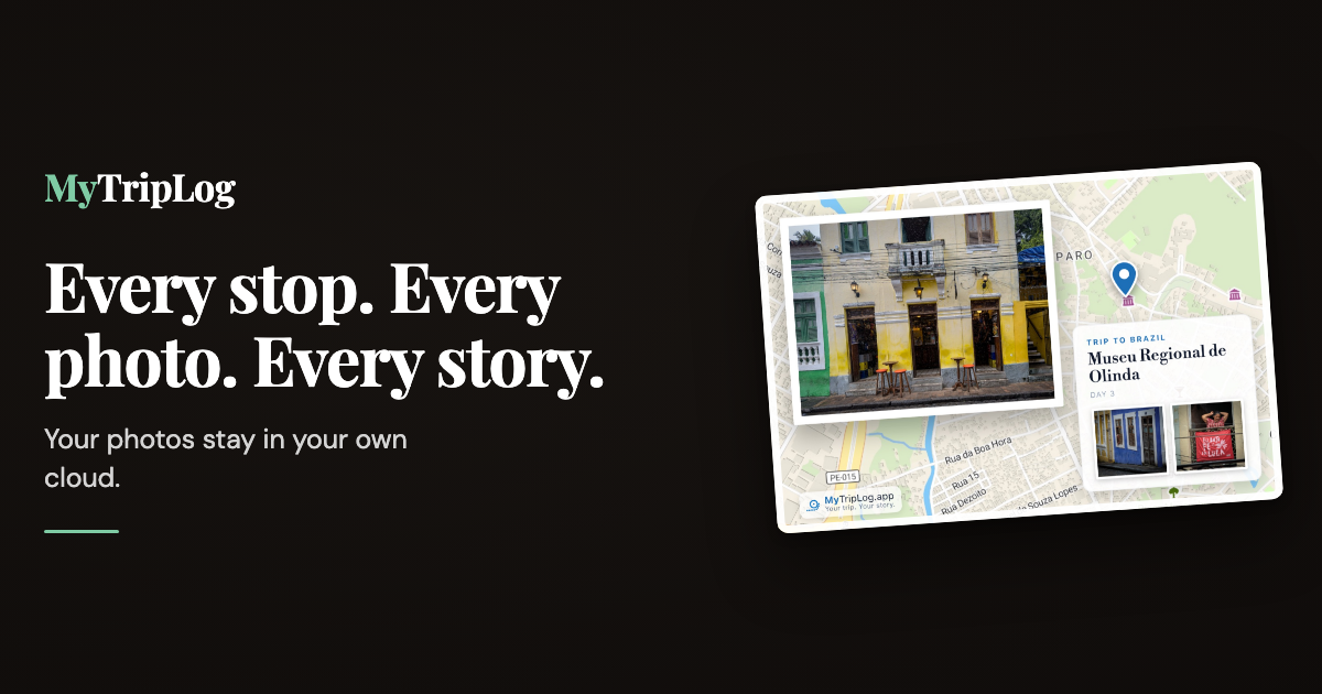 New MyTripLog feature: rebuild a past trip from your existing photos